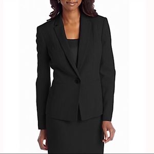 🆕 Kasper Black Pinstripe Polyester Blazer, 2P